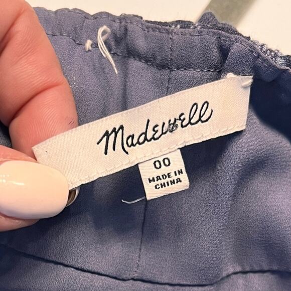 Madewell Blue Paisley Button Front Midi Dress Size 00 - Picture 7 of 7